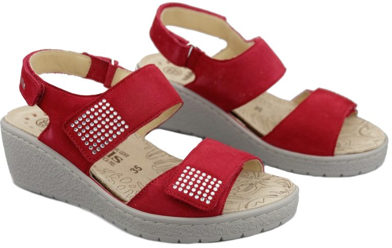 Mobils by Mephisto PAM SPARK dames Sandaal - Rood Suede - EXTRA BREED